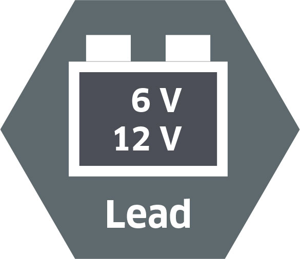 Suitable for 6 V and 12 V lead batteries