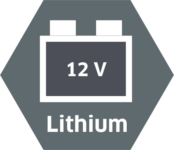 Geeignet für 12 V Lithium-Akkus