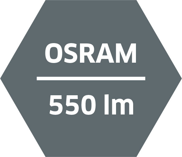 Leuchtmittel: Hochwertige OSRAM LEDs 6,6 W, 550 lm