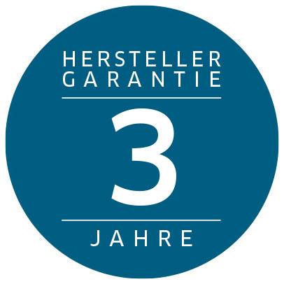 3 Jahre Hersteller- Garantie