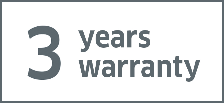 3 years warranty