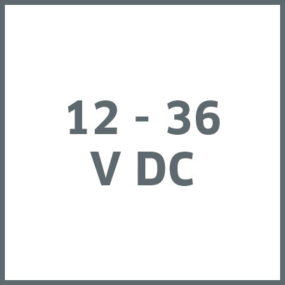 Input voltage range 12 V - 36 V DC